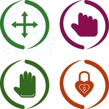 move and hold Icon vector