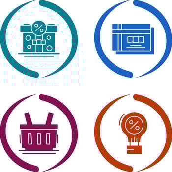 Gift Box and Gift Card Icon vector