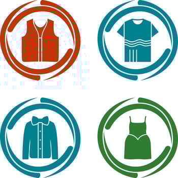 Swimming Vest and Accessory Icon vector