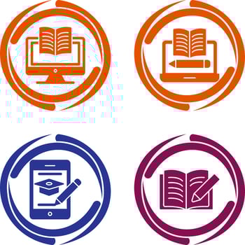 Digital Learning and Written Icon vector