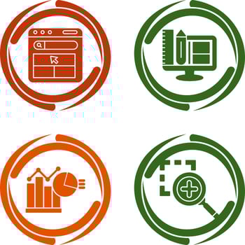 Website and Web Design Icon vector