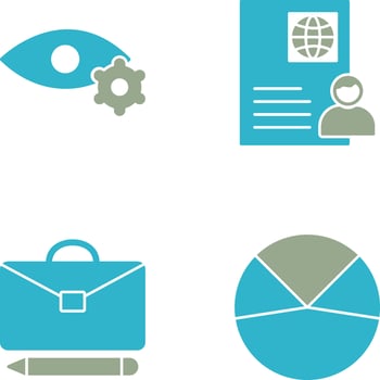 view setting and global profile Icon vector