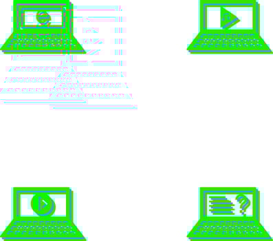 Internet and Play Music Icon vector