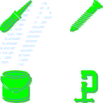 Awl and Screw Icon vector