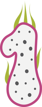 Dragon Fruit Alphabets and number png