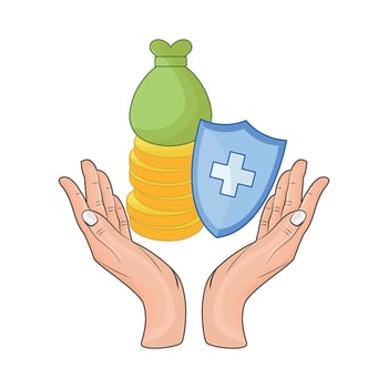 illustration of money insurance vector