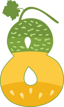 Melon Alphabets and number png