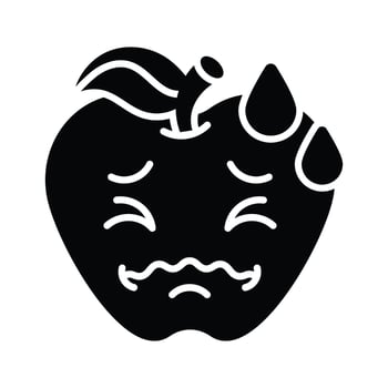 Painful expression, trendy icon of pain emoji, editable vector