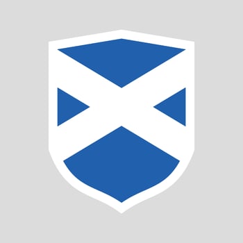 Scotland Flag in Shield Shape vector