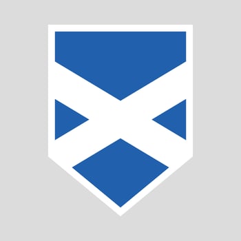 Scotland Flag in Shield Shape vector