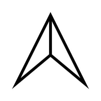 triangle line icon free symbol vector