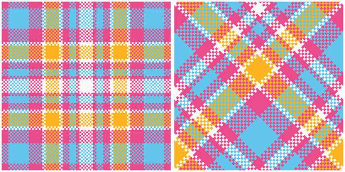 Plaids Pattern Seamless. Checker Pattern Seamless Tartan Illustration Set for Scarf, Blanket, Other Modern Spring Summer Autumn Winter Holiday Fabric Print. vector