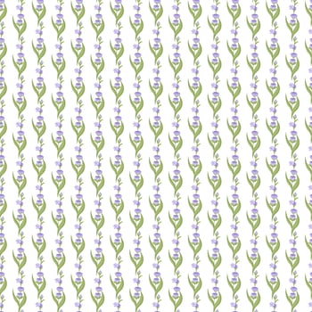 A sprig of lavender. Purple flower. Seamless pattern. illustration. vector