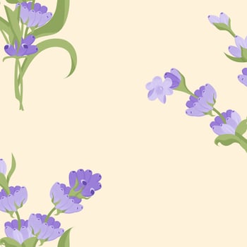 A sprig of lavender. Purple flower. Seamless pattern. illustration. vector