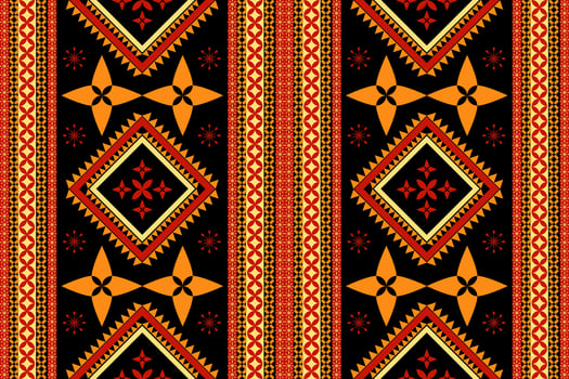 fabric geometric Ethnic pattern, Native American tribal fabric, tile, carpet, , illustration design, on navy blue background vector