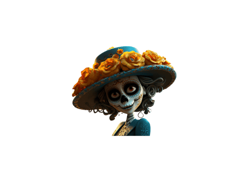 Day of the Dead 3D cartoon character png