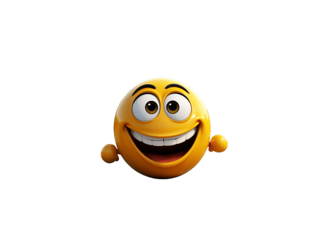 happy smiles, 3D cartoon characters, emojis, png