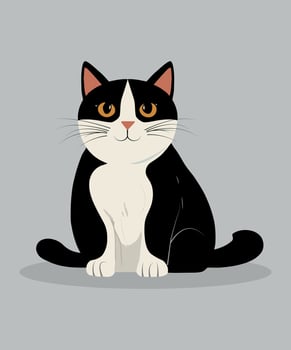 Cute cat cartoon vector