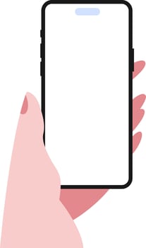 Simple flat Hand Holding Phone illustration vector