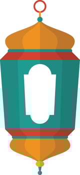 Ramadan Kareem Lantern Ornament. in Cartoon Design Style vector