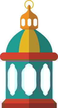 Ramadan Kareem Lantern Ornament. in Cartoon Design Style vector