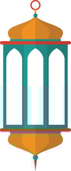 Ramadan Kareem Lantern Ornament. in Cartoon Design Style vector
