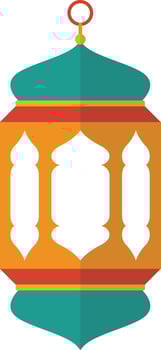 Ramadan Kareem Lantern Ornament. in Cartoon Design Style vector