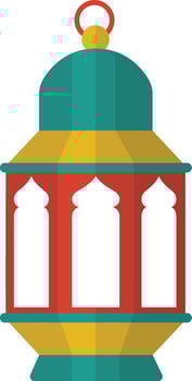 Ramadan Kareem Lantern Ornament. in Cartoon Design Style vector