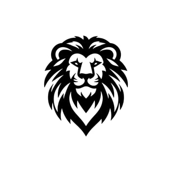 illustration of lion head logo vector