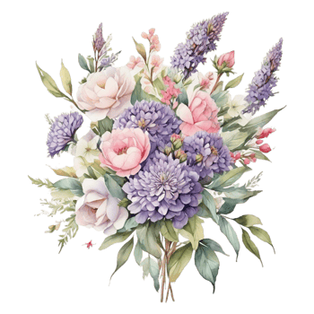Watercolor Bouquet flower, Watercolor Bouquet flower Design png