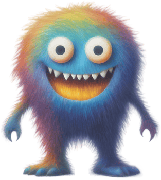 Pencil sketches of a cute monster. Ai-generated. png