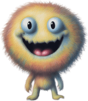 Pencil sketches of a cute monster. Ai-generated. png