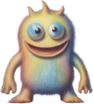 Pencil sketches of a cute monster. Ai-generated. png