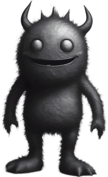 Pencil sketches of a cute monster. Ai-generated. png