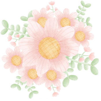 A bouquet of pink flowers png