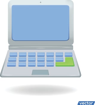 Laptop computer devices 3d render vector