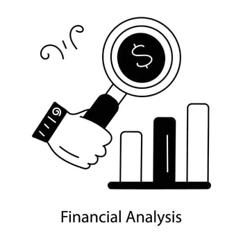 Trendy Financial Analysis vector