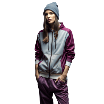 Stylish Young Woman Posing in Modern Sportswear With Sleek Design png