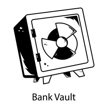 Trendy Bank Vault vector