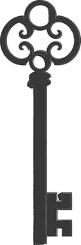 Silhouette key black color only vector