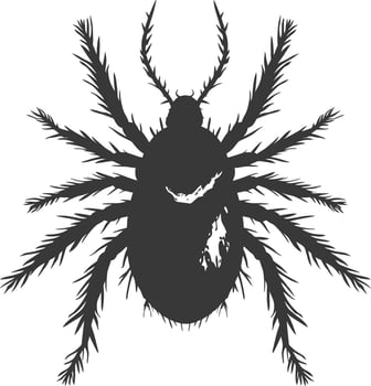 Silhouette lice animal black color only vector