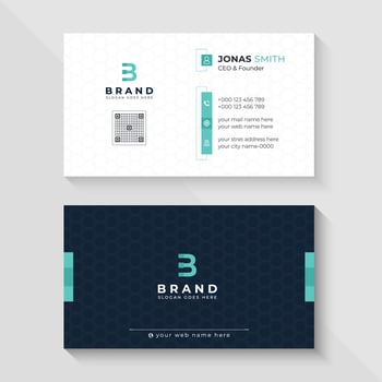 Creative professional corporate business card design template. Visiting card for corporate print. Modern and simple business card design. vector