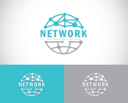 Global tech icon set logo design illustration with creative concept Premium vector