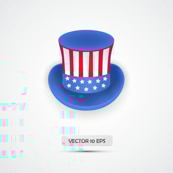 an american hat with the flag on it vector