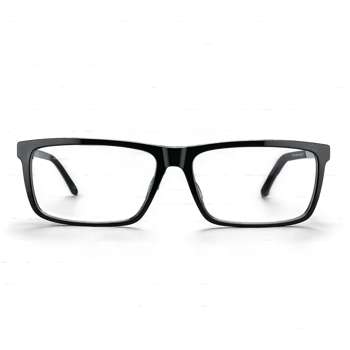 Rectangular glasses with dark gray acetate frames and anti fog lenses providing a sleek and png