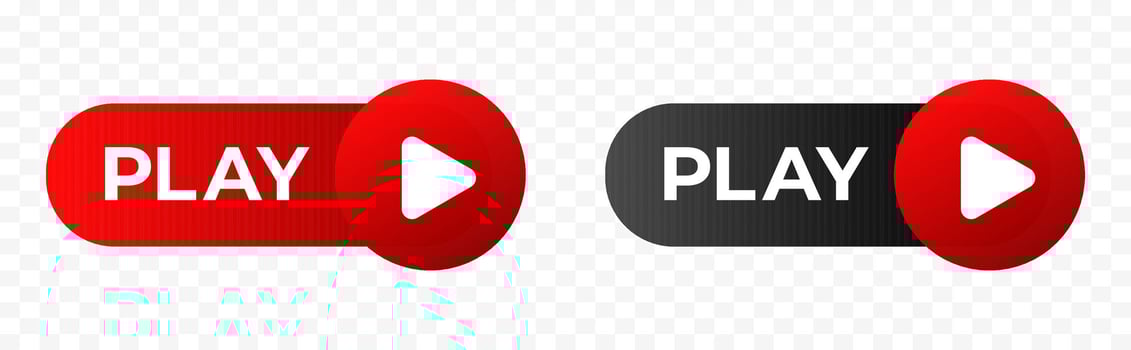 Red play button . Simple play button icon. vector
