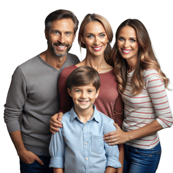 Family Posing Together Transparent Background png