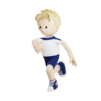 3d character sport running png