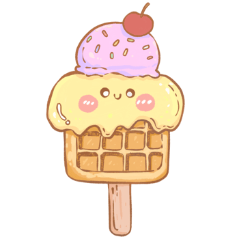 cute ice cream character png