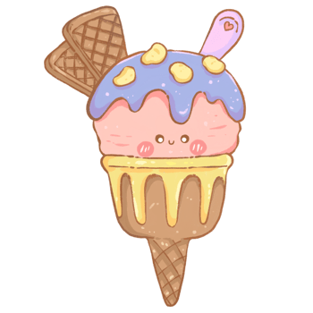 cute cartoon ice cream character png